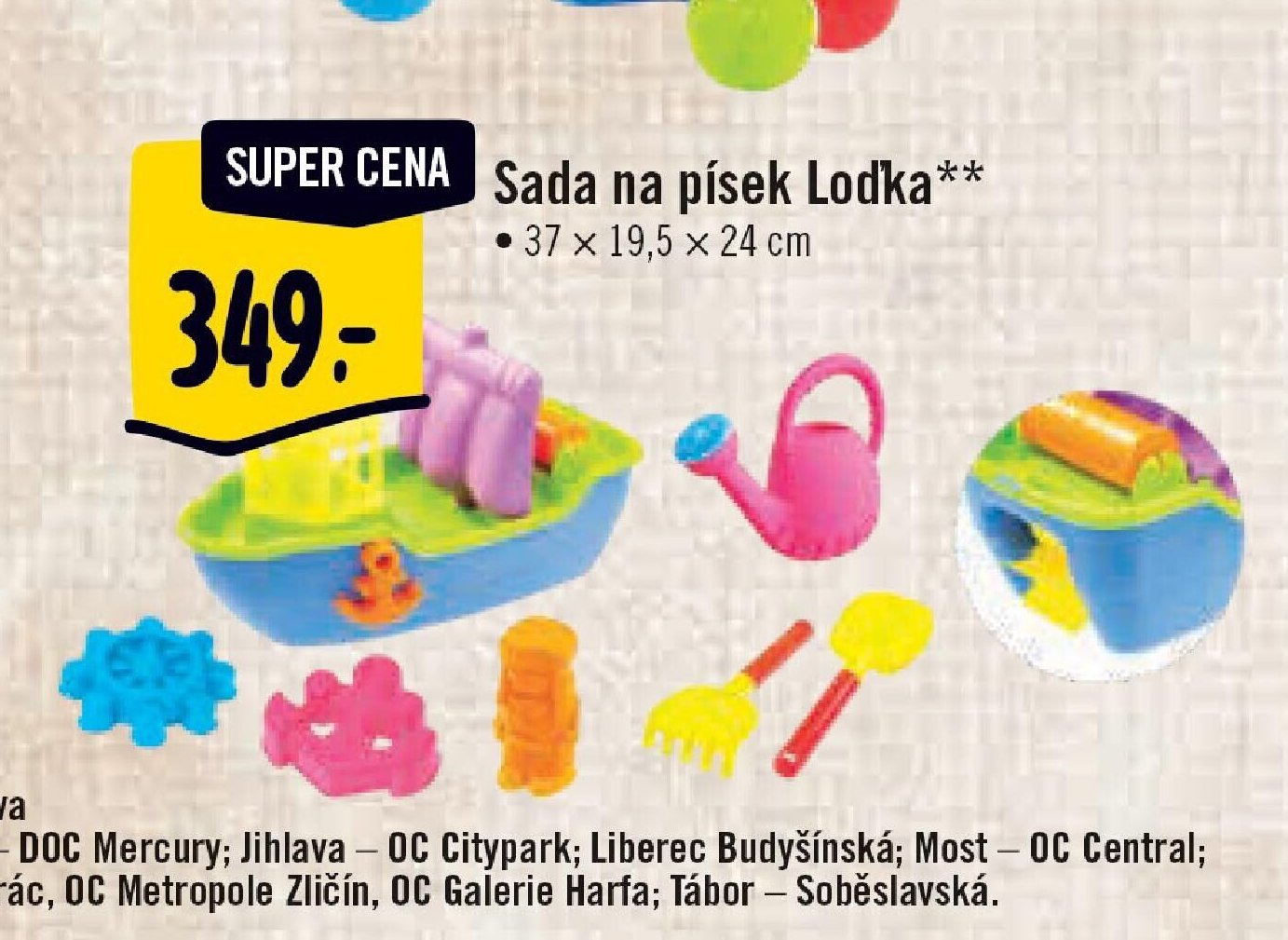 Sada na písek Loďka