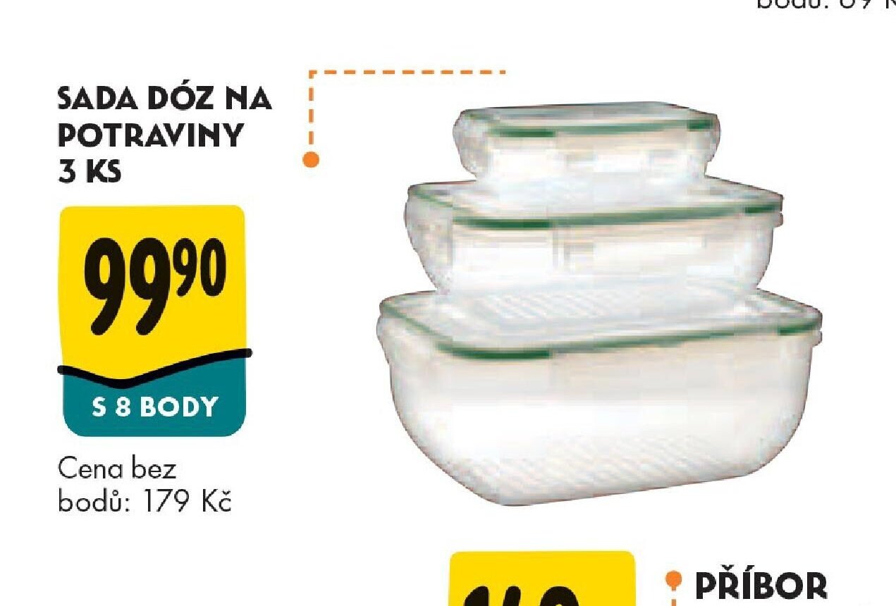 Sada dóz na potraviny 3 ks