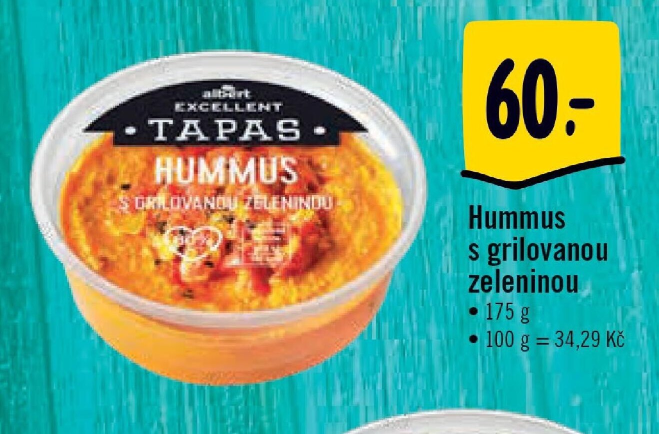 Hummus s grilovanou zeleninou