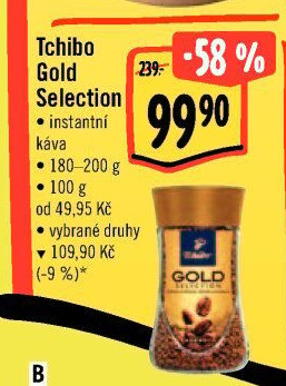 Instantní káva Tchibo Gold Selection