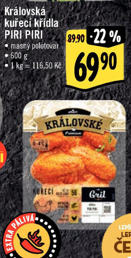 Kuřecí křídla Piri-Piri Královská Albert Gril
