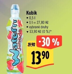 Ochucená voda Waterrr Kubík