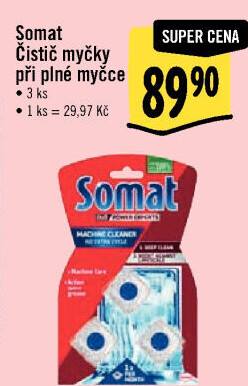 Čistič myčky při plné myčce Somat
