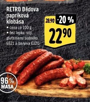 Dědova klobása papriková Albert Retro