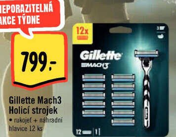 Holicí strojek pánský Gillette Mach 3