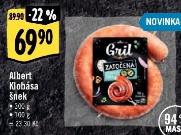 Klobása šnek Albert Gril