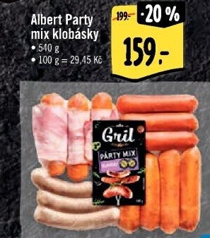 Klobásky Párty mix Albert Gril
