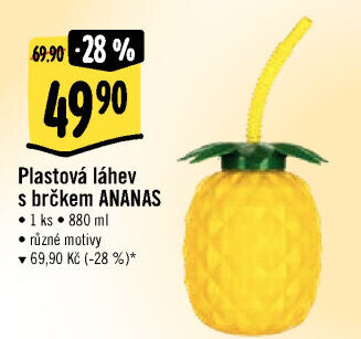 Láhev na pití s brčkem