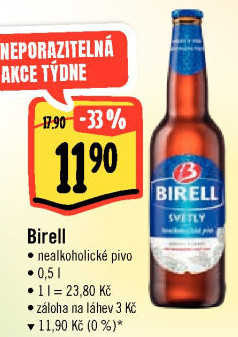Nealkoholické pivo Birell