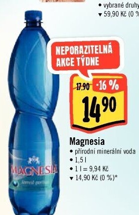 Přírodní voda Magnesia