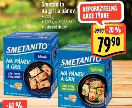 Sýr Smetanito na gril Želetava