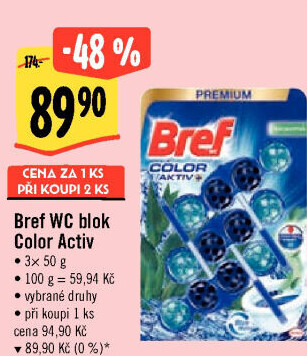 WC blok tuhý Color Aktiv Bref