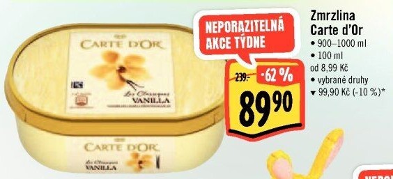 Zmrzlina ve vaničce Carte D'