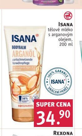 Isana tělové mléko s arganovým olejem, 200 ml