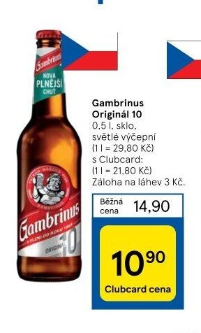 Gambrinus Originál 10 0,5 l