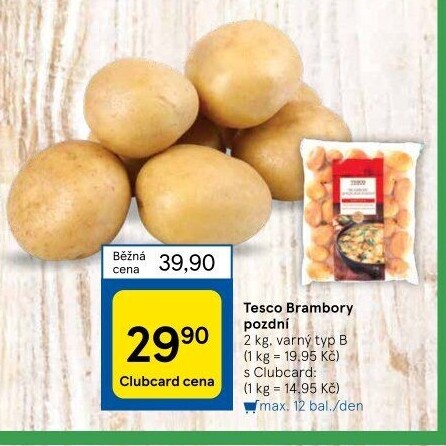 Brambory pozdní B Tesco