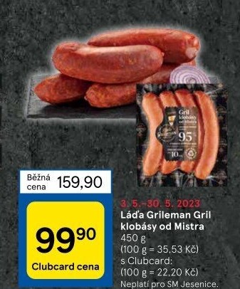 Grilovací klobása od Mistra Láďa Grileman Kostelecké uzeniny