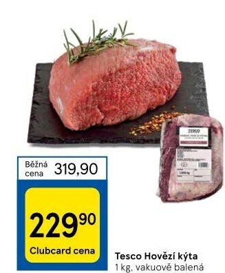 Hovězí kýta zadní bez kosti Tesco