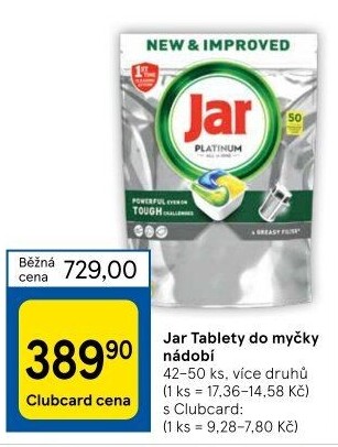 Kapsle do myčky Jar