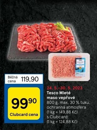 Maso mleté vepřové Tesco