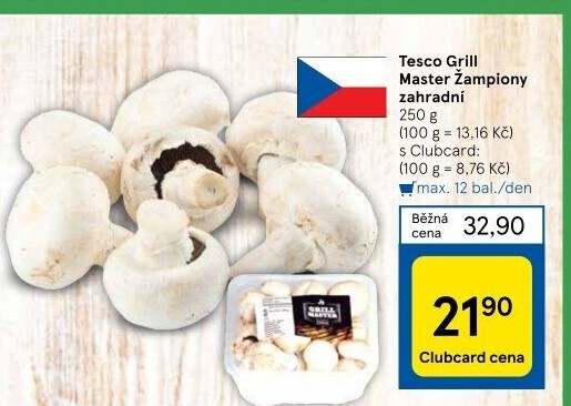 Žampiony zahradní Grill Master Tesco