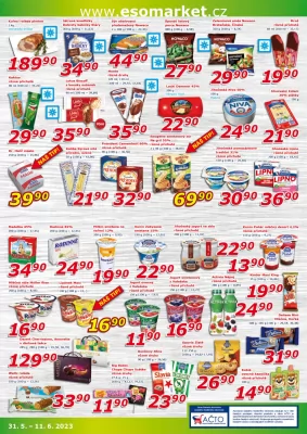 akční leták ESO MARKET 31.5.2023-11.6.2023