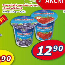 Jogurt smetanový ochucený Choceňský