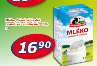 Mléko trvanlivé Báječné české Madeta - 1,5% polotučné