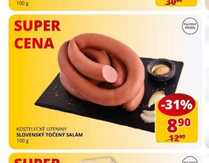 Kostelecké uzeniny slovenský točený salám