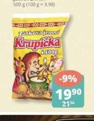 Krupička jemná Zátka