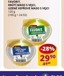Hamé favorit krůtí maso s vejci, uzené vepřové maso s vejci