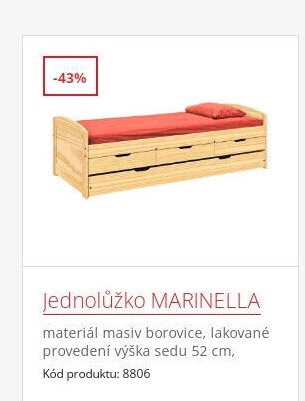 Jednolůžko MARINELLA - IDEA nábytek akcniletaky.com
