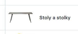 Stoly a stolky