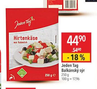 Jeden Tag Balkánský sýr 250 g