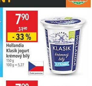 Hollandia Klasik jogurt krémový bílý