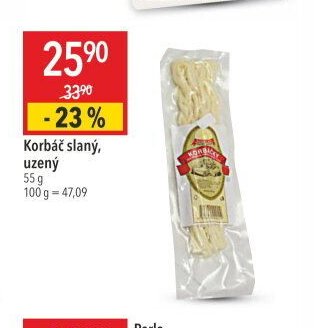 Korbáč slaný, uzený