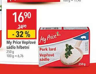 My Price Vepřové sádlo hřbetní