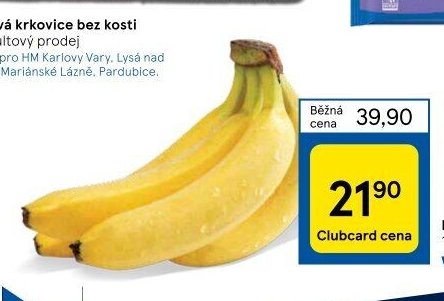 Banány 1 kg, volný prodej