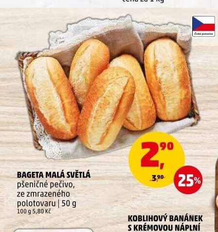 BAGETA MALÁ SVĚTLÁ
