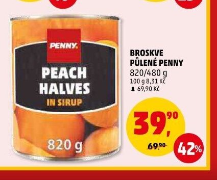 BROSKVE PŮLENÉ PENNY
