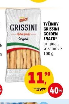 TYČINKY GRISSINI GOLDEN SNACK