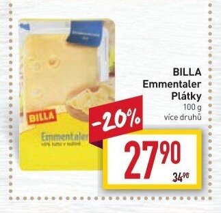BILLA Emmentaler Plátky