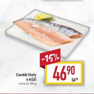 Candát filety s kůží