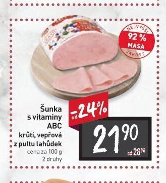 Šunka s vitamíny ABC krůtí, vepřová