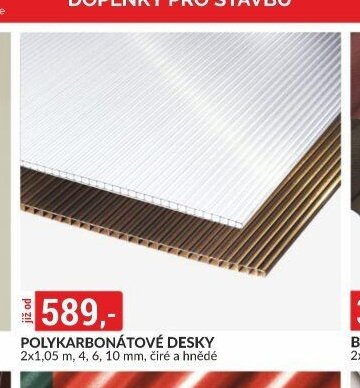 Polykarbonátové desky 2x1,05 m