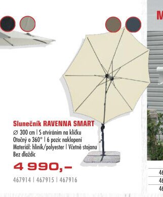 Slunečník RAVENNA SMART