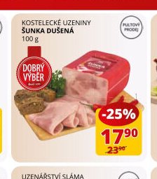 KOSTELECKÉ UZENINY ŠUNKA DUŠENÁ