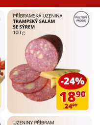 PŘÍBRAMSKÁ UZENINA TRAMPSKÝ SALÁM SE SÝREM