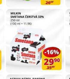 MILKIN SMETANA ČERSTVÁ