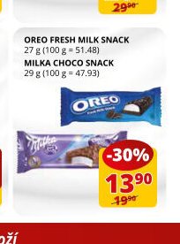 OREO FRESH MILK SNACK / MILKA CHOCO SNACK